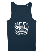Let it Snow Somewhere Else (Crăciun) alb Maiou Bărbat Runs