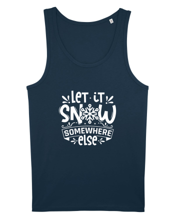 Let it Snow Somewhere Else (Crăciun) alb Navy