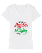Proud Member of the Naughty List Tricou mânecă scurtă guler V Damă Evoker