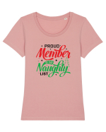 Proud Member of the Naughty List Tricou mânecă scurtă guler larg fitted Damă Expresser