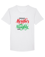 Proud Member of the Naughty List Tricou mânecă scurtă guler larg Bărbat Skater