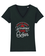 It's the Most Wonderful Time of the Year (alb) Tricou mânecă scurtă guler V Damă Evoker