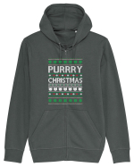 Purry Christmas Ugly Sweater (Crăciun) Hanorac cu fermoar Unisex Connector