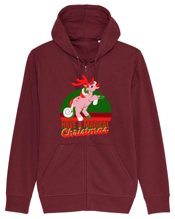 Christmas Unicorn Burgundy