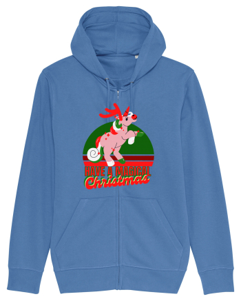 Christmas Unicorn Bright Blue