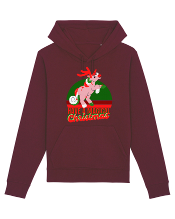 Christmas Unicorn Burgundy