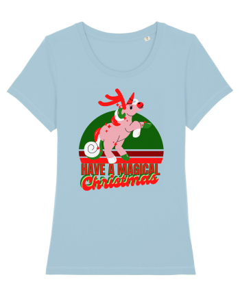 Christmas Unicorn Sky Blue