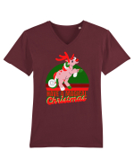 Christmas Unicorn Tricou mânecă scurtă guler V Bărbat Presenter