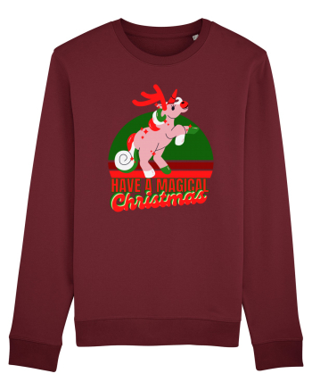 Christmas Unicorn Burgundy