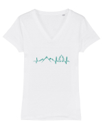 Explore mountains Tricou mânecă scurtă guler V Damă Evoker