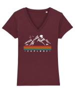 EXPLORE Tricou mânecă scurtă guler V Damă Evoker