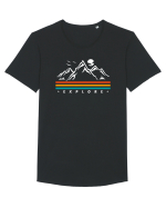 EXPLORE Tricou mânecă scurtă guler larg Bărbat Skater
