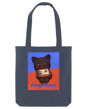 Retro.Strong Woman Midnight Blue