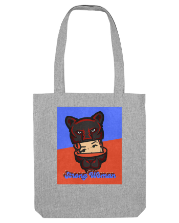 Retro.Strong Woman Heather Grey