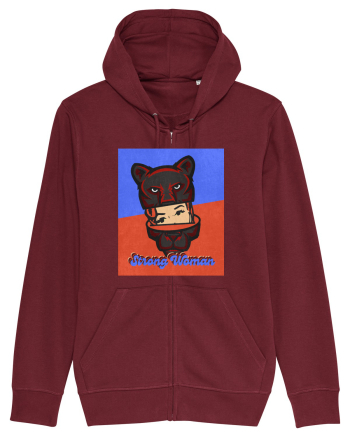 Retro.Strong Woman Burgundy