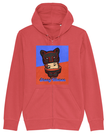 Retro.Strong Woman Carmine Red