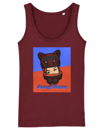 Retro.Strong Woman Burgundy