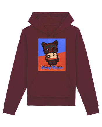 Retro.Strong Woman Burgundy