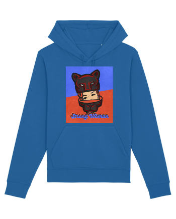 Retro.Strong Woman Royal Blue