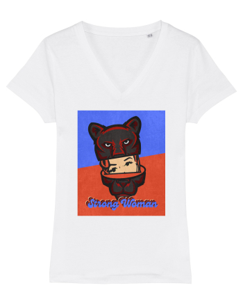 Retro.Strong Woman White