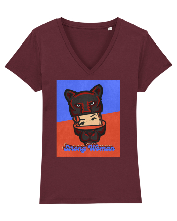 Retro.Strong Woman Burgundy