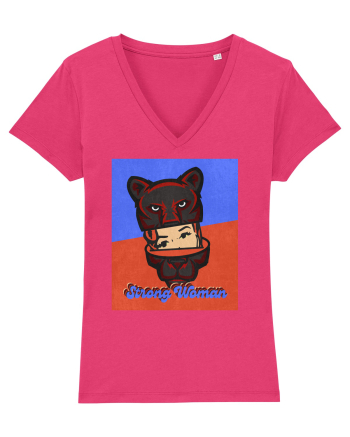 Retro.Strong Woman Raspberry