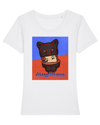 Retro.Strong Woman White