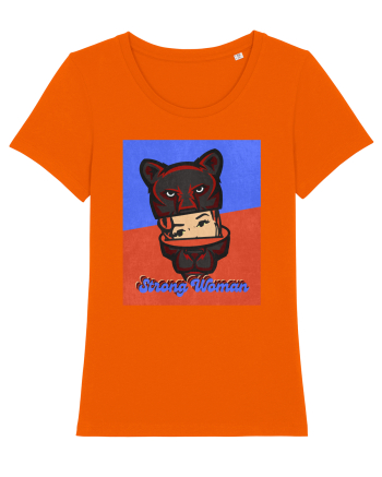 Retro.Strong Woman Bright Orange