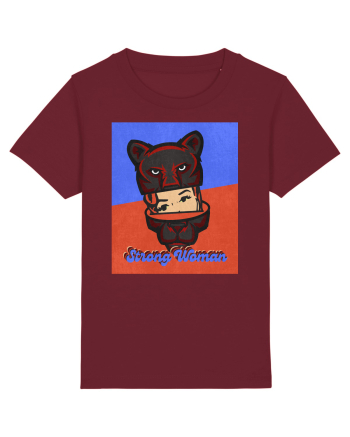 Retro.Strong Woman Burgundy