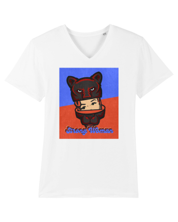 Retro.Strong Woman White