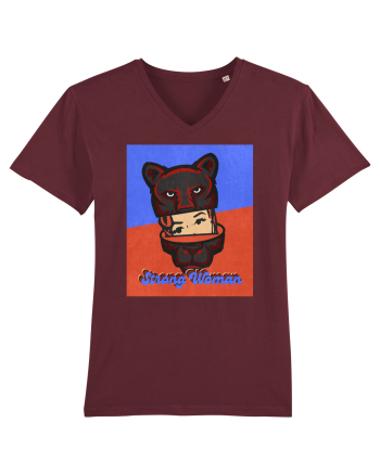 Retro.Strong Woman Burgundy