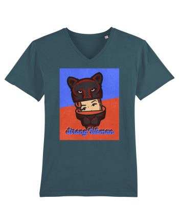 Retro.Strong Woman Stargazer