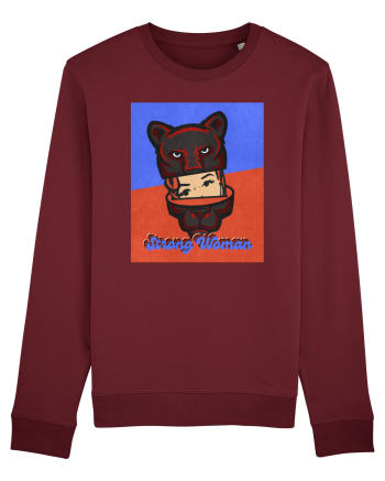 Retro.Strong Woman Burgundy
