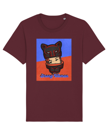 Retro.Strong Woman Burgundy
