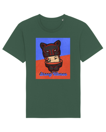 Retro.Strong Woman Bottle Green