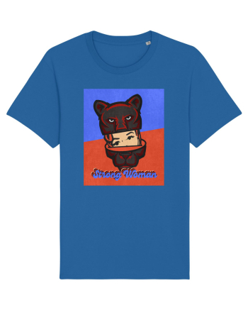 Retro.Strong Woman Royal Blue