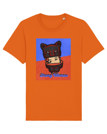 Retro.Strong Woman Bright Orange