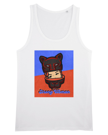 Retro.Strong Woman White