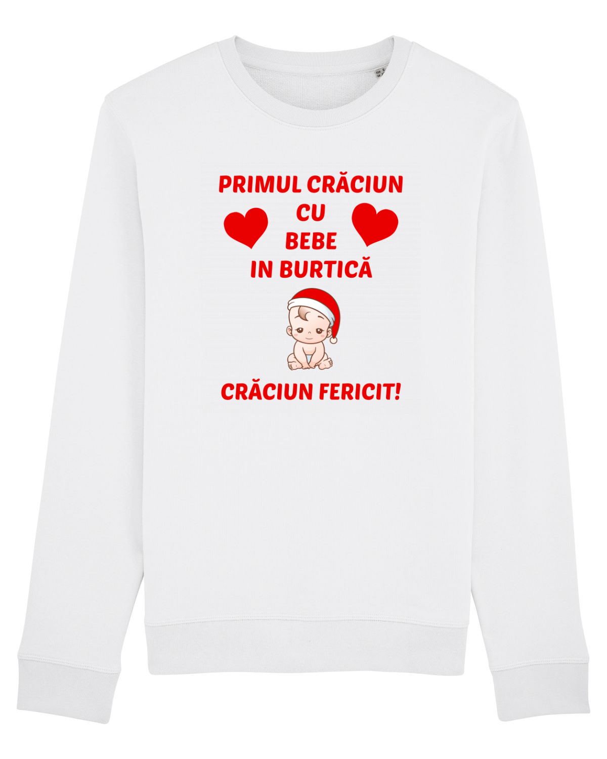 Bluză mânecă lungă Unisex Rise White