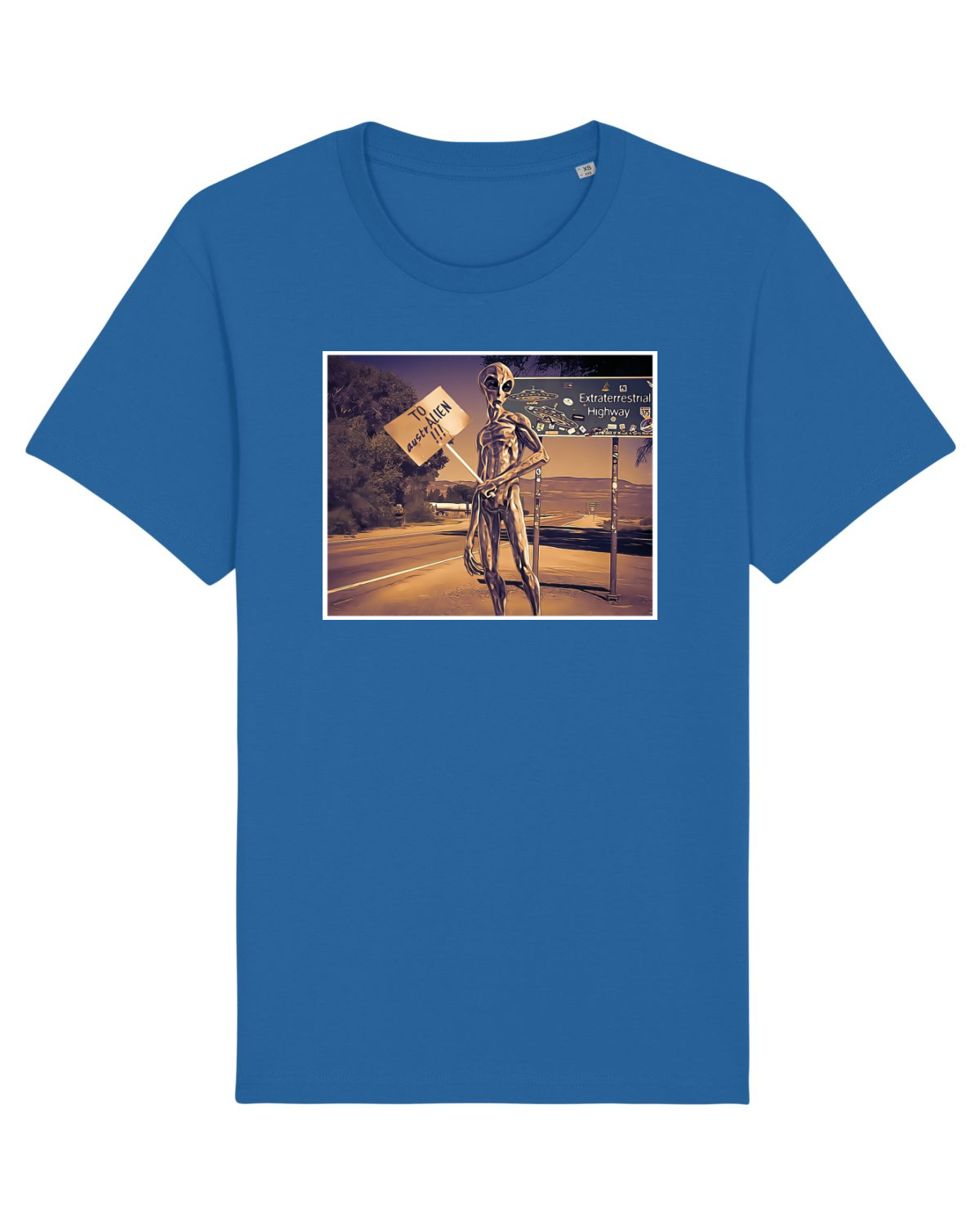 Tricou mânecă scurtă Unisex Rocker Royal Blue