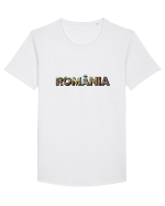 România (1 Decembrie) Tricou mânecă scurtă guler larg Bărbat Skater