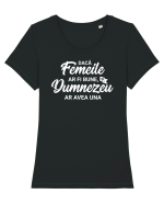 Daca femeile ar fi bune, si Dumnezeu ar avea una Tricou mânecă scurtă guler larg fitted Damă Expresser