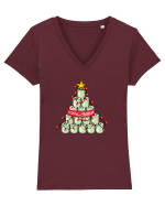 Craciun Fericit! Tricou mânecă scurtă guler V Damă Evoker