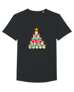 Craciun Fericit! Tricou mânecă scurtă guler larg Bărbat Skater