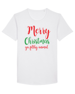 Craciun Fericit! Tricou mânecă scurtă guler larg Bărbat Skater