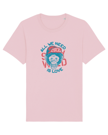 All we need is Love Monkey Cotton Pink