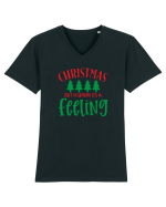 Christmas isn’t a season, it’s a feeling Tricou mânecă scurtă guler V Bărbat Presenter
