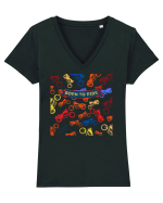 Pentru Motocilisti Tricou mânecă scurtă guler V Damă Evoker