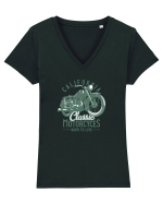 California Vintage Motorcycles Tricou mânecă scurtă guler V Damă Evoker