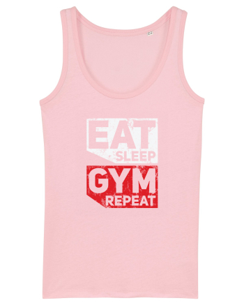 Eat sleep gym repeat Cotton Pink